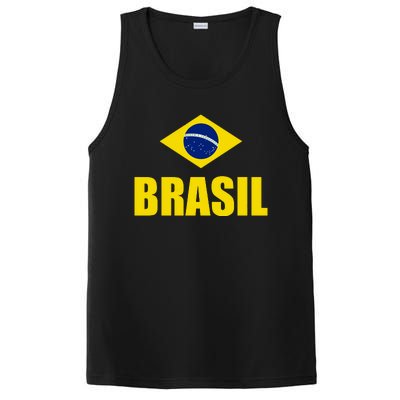 Brasil Brazilian Flag Soccer Sport Brazilian National Flag PosiCharge Competitor Tank