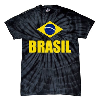 Brasil Brazilian Flag Soccer Sport Brazilian National Flag Tie-Dye T-Shirt