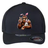 Bigfoot Bunny Funny Easter Day Sasquatch Flexfit Unipanel Trucker Cap