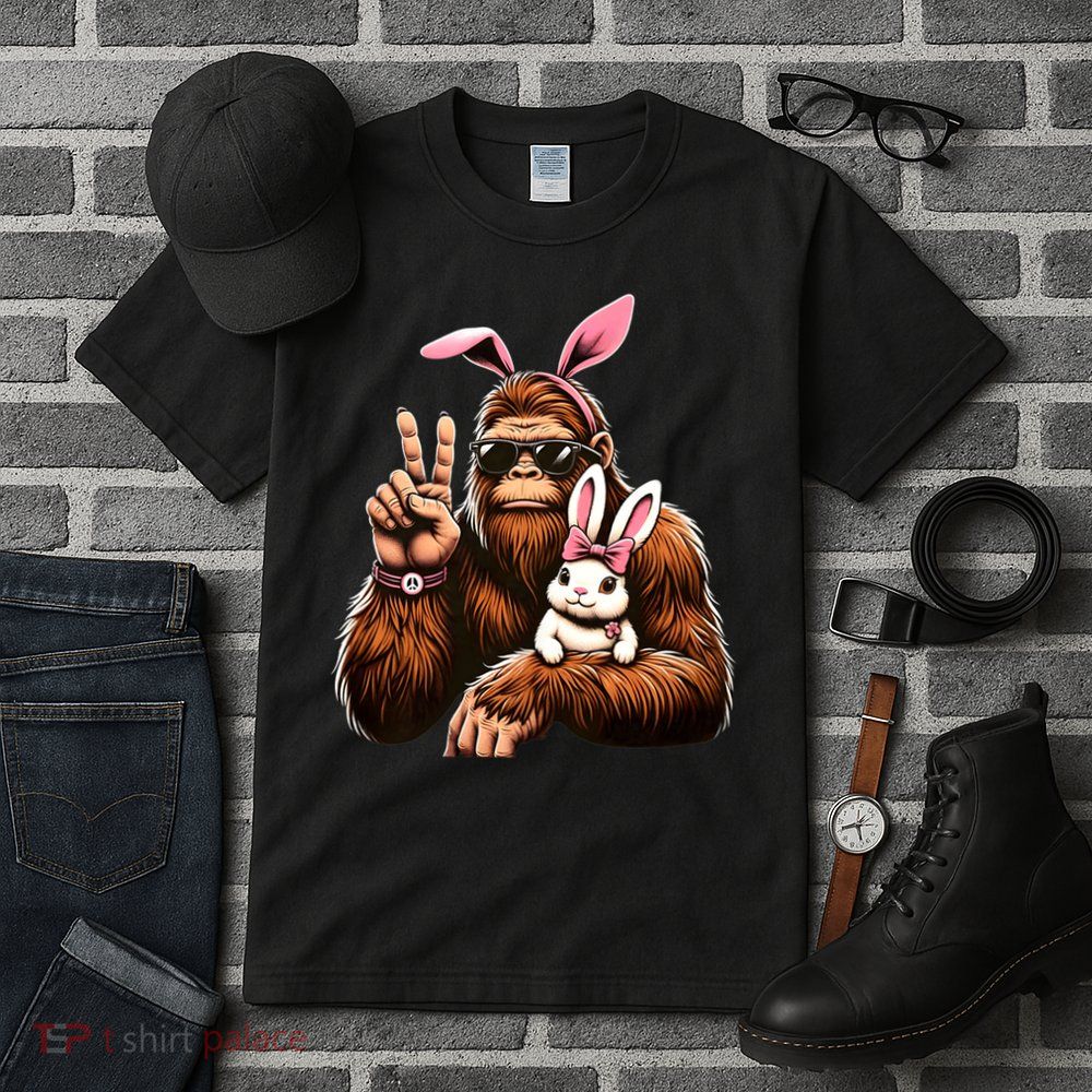 Bigfoot Bunny Funny Easter Day Sasquatch Tall T-Shirt