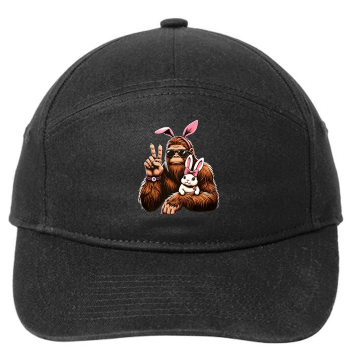 Bigfoot Bunny Funny Easter Day Sasquatch 7-Panel Snapback Hat