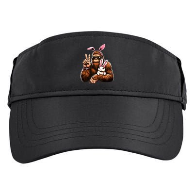 Bigfoot Bunny Funny Easter Day Sasquatch Adult Drive Performance Visor