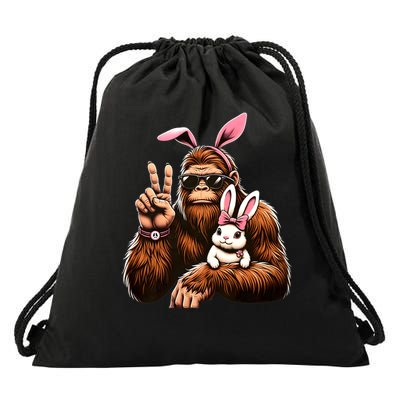 Bigfoot Bunny Funny Easter Day Sasquatch Drawstring Bag