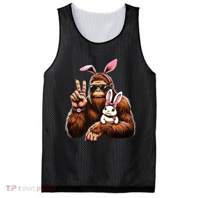 Bigfoot Bunny Funny Easter Day Sasquatch Mesh Reversible Basketball Jersey Tank