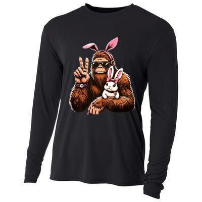 Bigfoot Bunny Funny Easter Day Sasquatch Cooling Performance Long Sleeve Crew