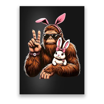 Bigfoot Bunny Funny Easter Day Sasquatch Poster
