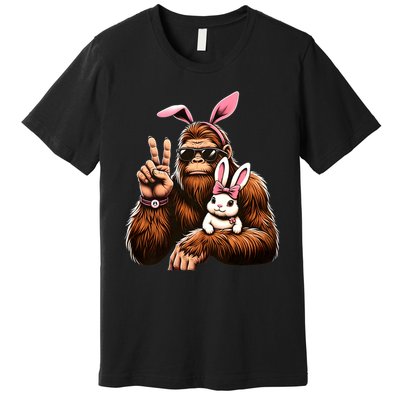 Bigfoot Bunny Funny Easter Day Sasquatch Premium T-Shirt