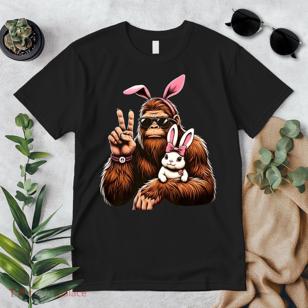 Bigfoot Bunny Funny Easter Day Sasquatch Premium T-Shirt