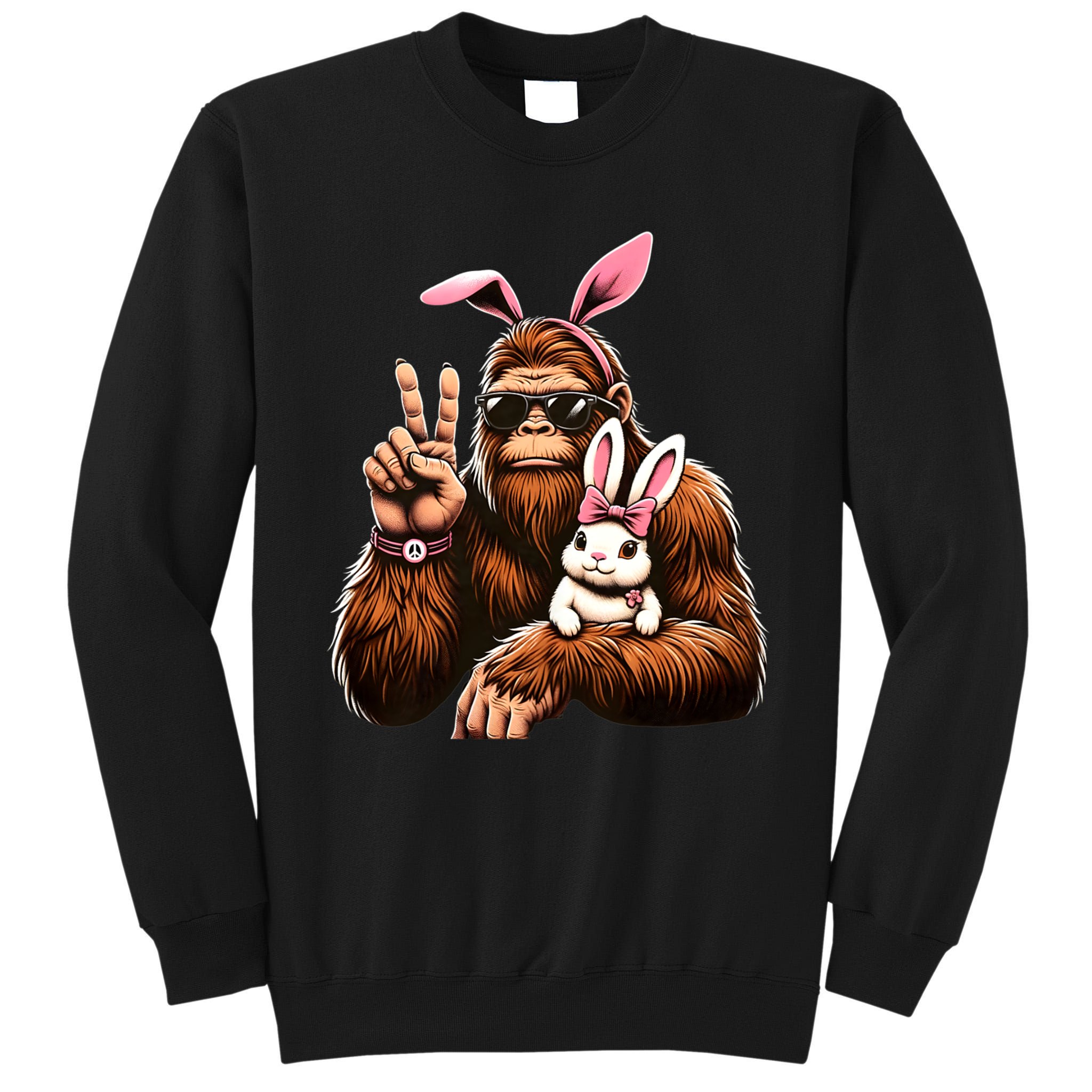 Bigfoot Bunny Funny Easter Day Sasquatch Tall Sweatshirt
