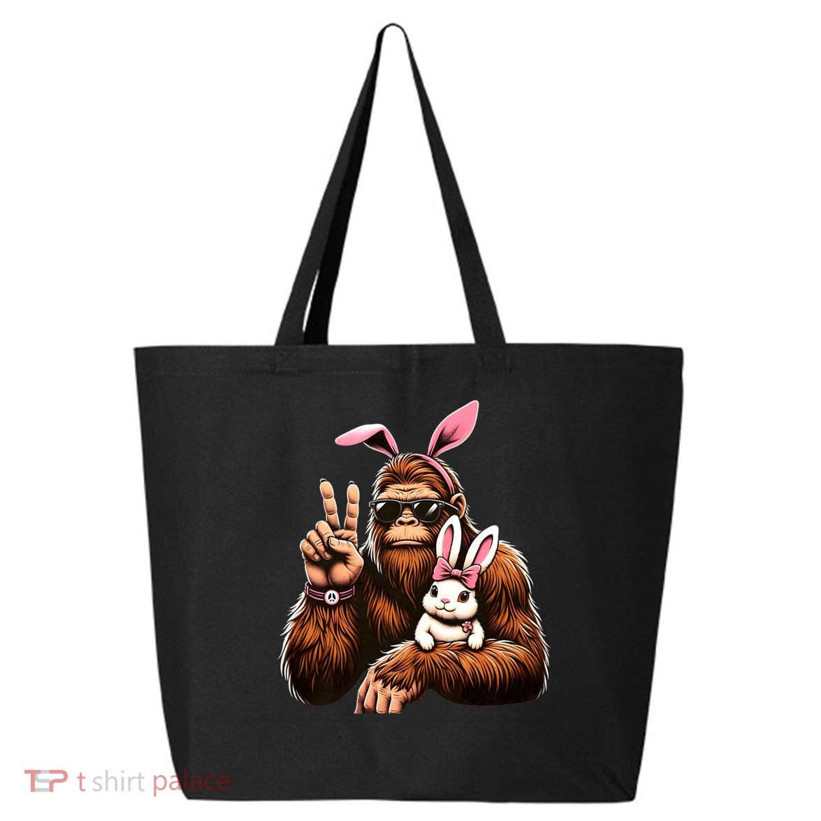 Bigfoot Bunny Funny Easter Day Sasquatch 25L Jumbo Tote