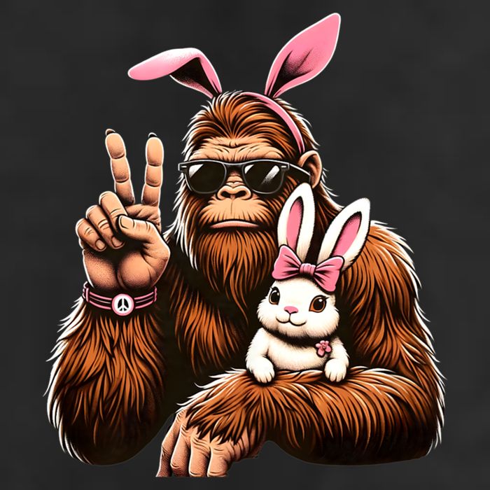 Bigfoot Bunny Funny Easter Day Sasquatch 25L Jumbo Tote
