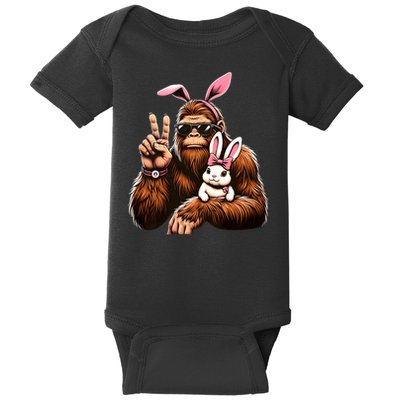 Bigfoot Bunny Funny Easter Day Sasquatch Baby Bodysuit