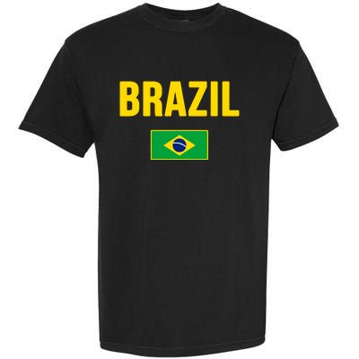 Brazil Brazilian Flag Brasil Bandera Bandeira Garment-Dyed Heavyweight T-Shirt