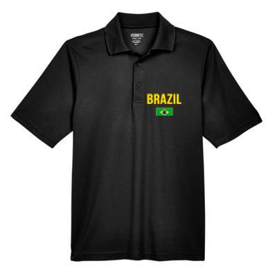 Brazil Brazilian Flag Brasil Bandera Bandeira Men's Origin Performance Pique Polo