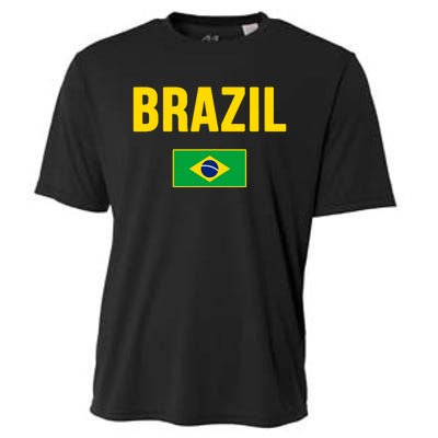 Brazil Brazilian Flag Brasil Bandera Bandeira Cooling Performance Crew T-Shirt