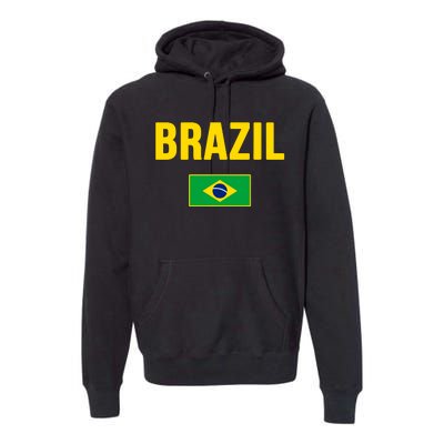 Brazil Brazilian Flag Brasil Bandera Bandeira Premium Hoodie