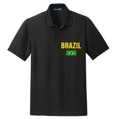 Brazil Brazilian Flag Brasil Bandera Bandeira Dry Zone Grid Polo