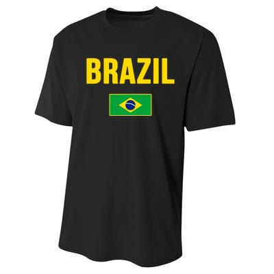 Brazil Brazilian Flag Brasil Bandera Bandeira Performance Sprint T-Shirt