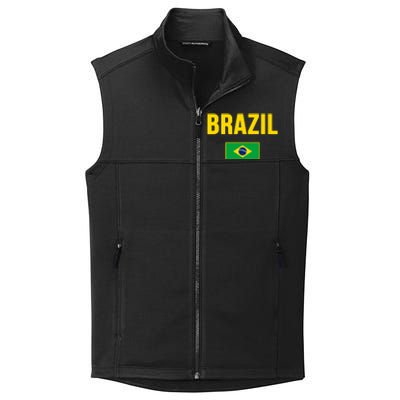 Brazil Brazilian Flag Brasil Bandera Bandeira Collective Smooth Fleece Vest