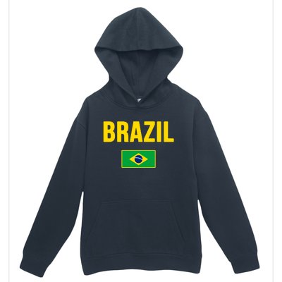 Brazil Brazilian Flag Brasil Bandera Bandeira Urban Pullover Hoodie