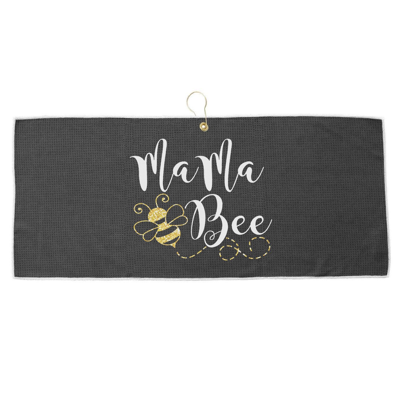 Birthday Bee Family Mama Bee Mom Mothers Gift For Women Large Microfiber Waffle Golf Towel