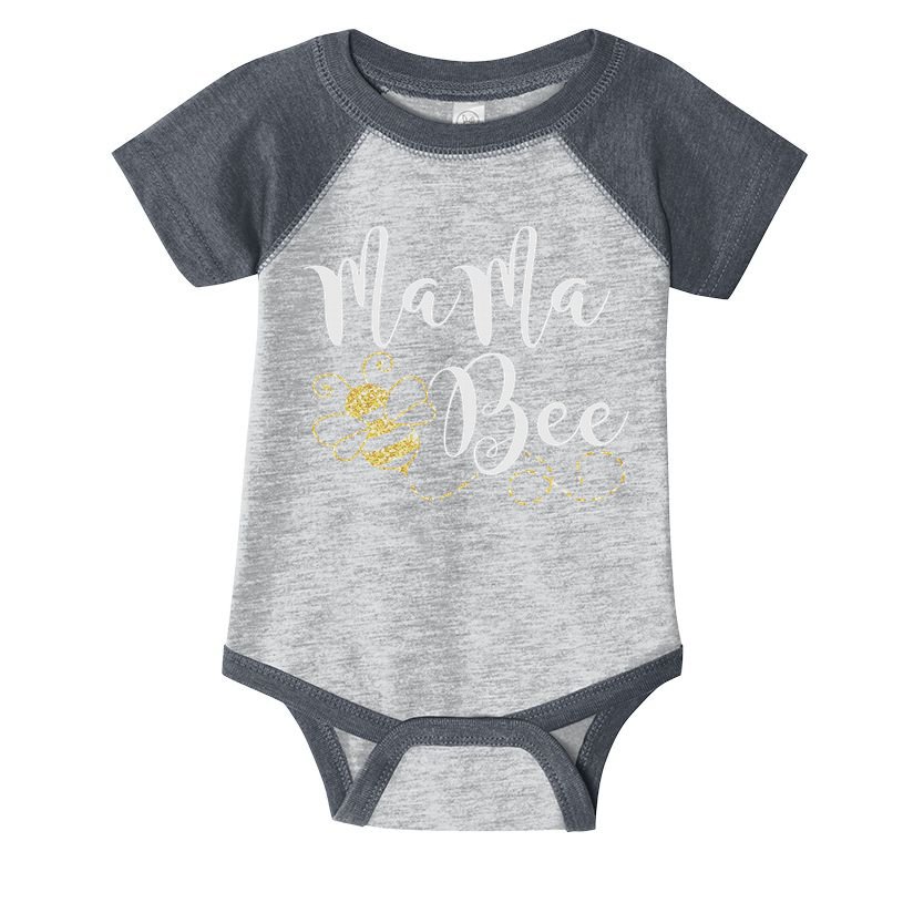 Birthday Bee Family Mama Bee Mom Mothers Gift For Women Infant Baby Jersey Bodysuit