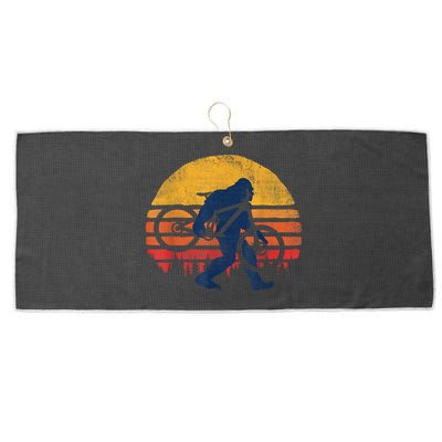 Bigfoot Bike Funny MTB Graphic Large Microfiber Waffle Golf Towel