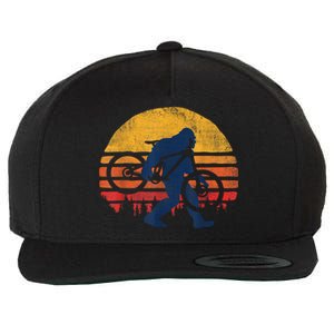 Bigfoot Bike Funny MTB Graphic Wool Snapback Cap