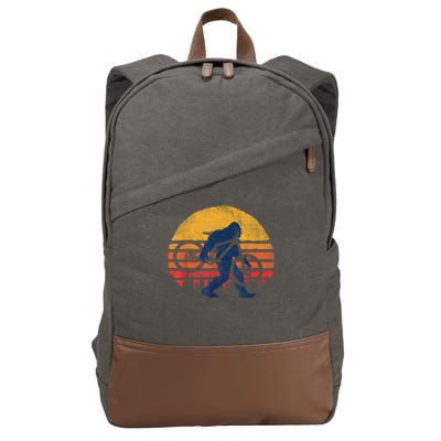 Bigfoot Bike Funny MTB Graphic Cotton Canvas Backpack