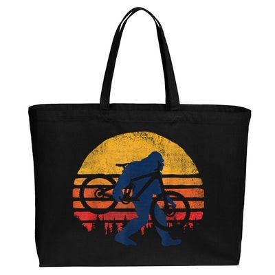 Bigfoot Bike Funny MTB Graphic Cotton Canvas Jumbo Tote