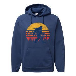 Bigfoot Bike Funny MTB Graphic Performance Fleece Hoodie