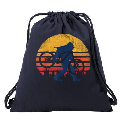 Bigfoot Bike Funny MTB Graphic Drawstring Bag