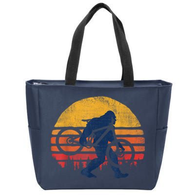 Bigfoot Bike Funny MTB Graphic Zip Tote Bag