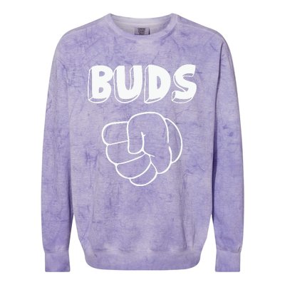 Best Buds Funny Father Colorblast Crewneck Sweatshirt