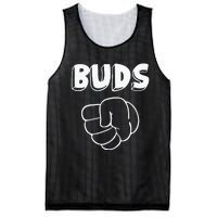 Best Buds Funny Father Mesh Reversible Basketball Jersey Tank