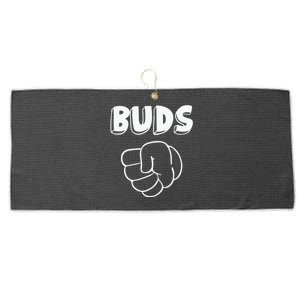 Best Buds Funny Father Large Microfiber Waffle Golf Towel