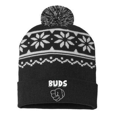 Best Buds Funny Father USA-Made Snowflake Beanie