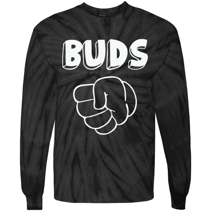 Best Buds Funny Father Tie-Dye Long Sleeve Shirt