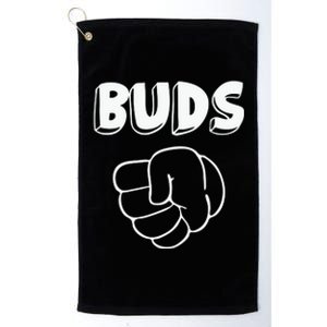 Best Buds Funny Father Platinum Collection Golf Towel