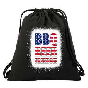 BBQ Beer Freedom America USA Party 4th of July Summer Drawstring Bag