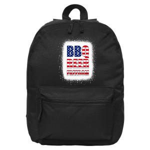 BBQ Beer Freedom America USA Party 4th of July Summer 16 in Basic Backpack