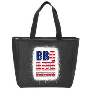 BBQ Beer Freedom America USA Party 4th of July Summer Zip Tote Bag