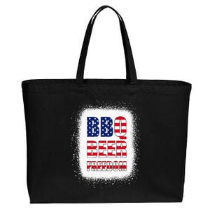 BBQ Beer Freedom America USA Party 4th of July Summer Cotton Canvas Jumbo Tote