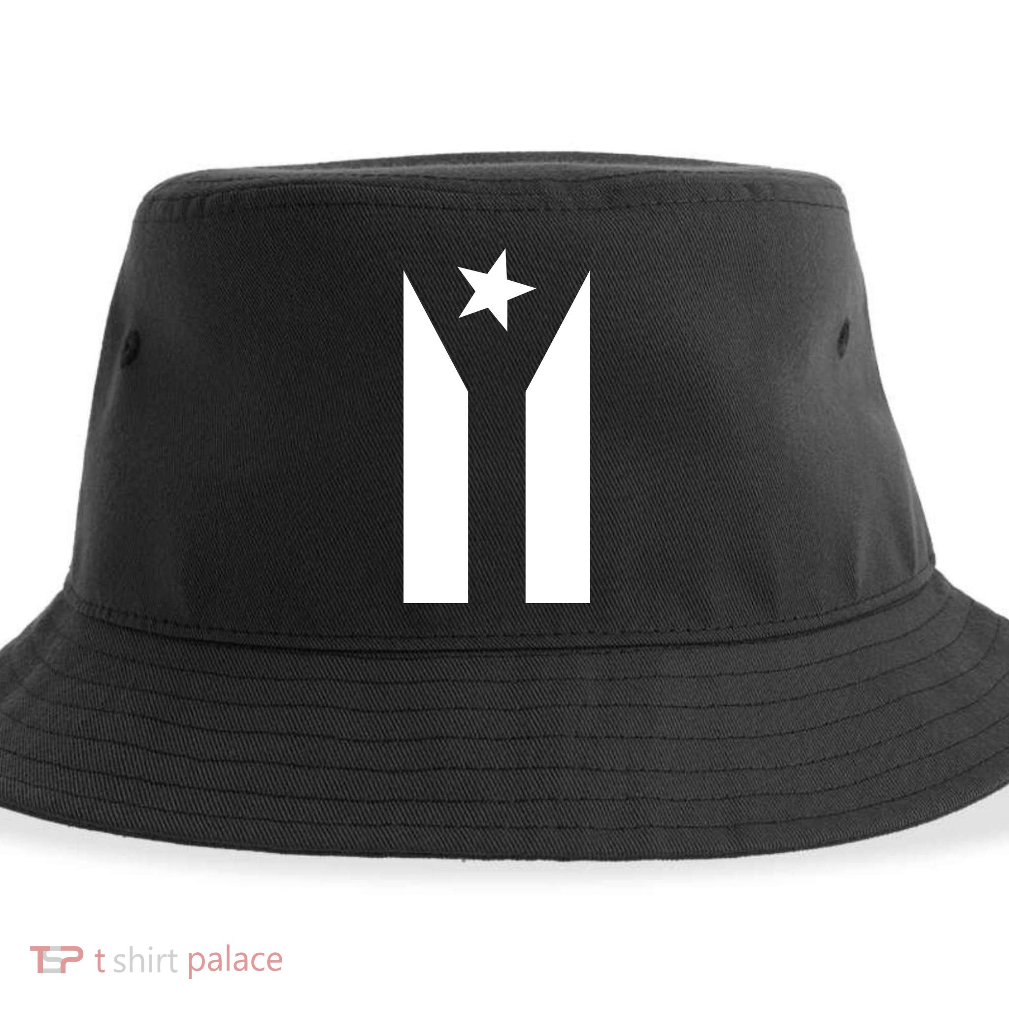 Black Boricua Flag Protest Sustainable Bucket Hat