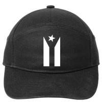 Black Boricua Flag Protest 7-Panel Snapback Hat