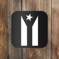 Black Boricua Flag Protest Coaster