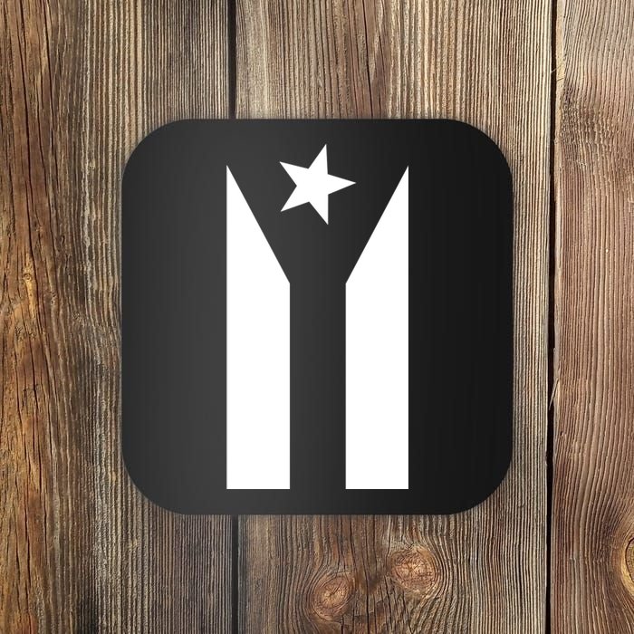 Black Boricua Flag Protest Coaster