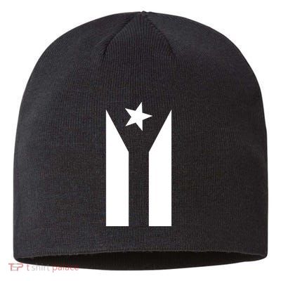 Black Boricua Flag Protest Sustainable Beanie