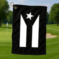 Black Boricua Flag Protest Golf Towel