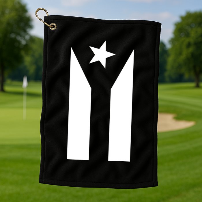 Black Boricua Flag Protest Golf Towel